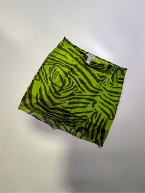 dolce & gabbana vintage zebra print mesh midi skirt